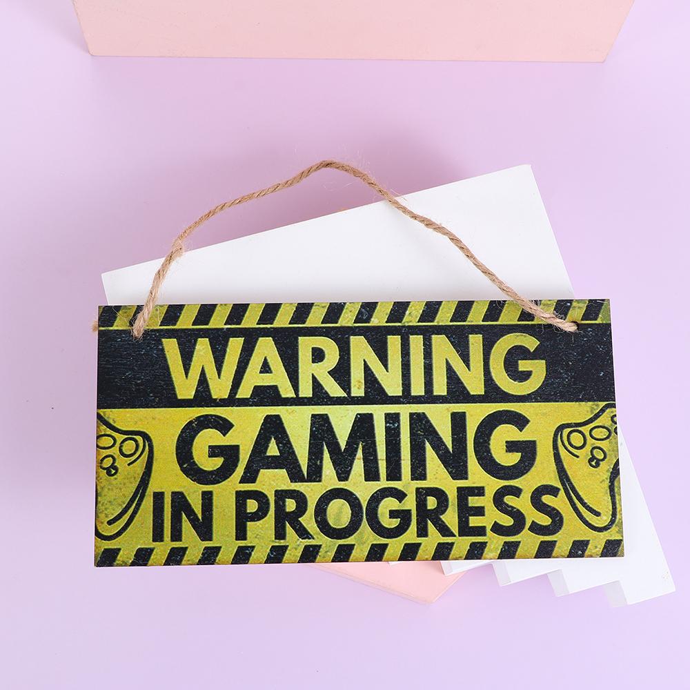 Boys Girls Game Ornaments Gaming Room Sign Wood Plaque I'm Gamer Do Not Disturb Hanging Pendant