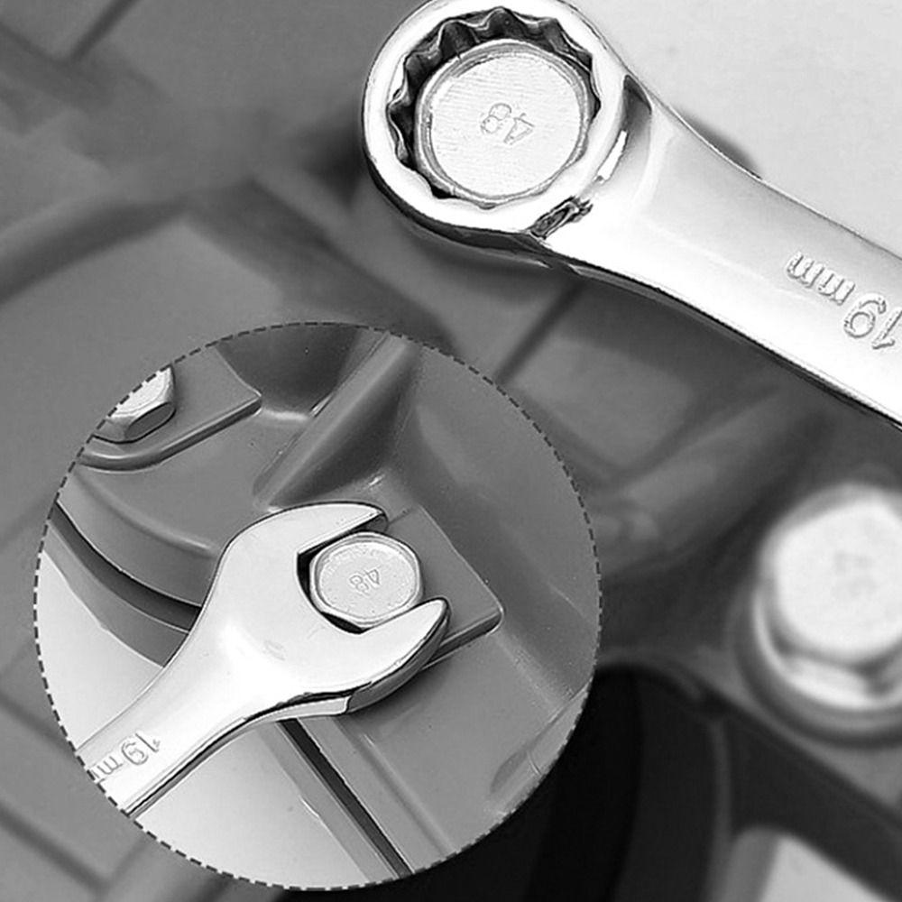 1Pcs Metric Ratchet Wrench Reversible Nut Hand Tool Car Bicycle Repair Tool
