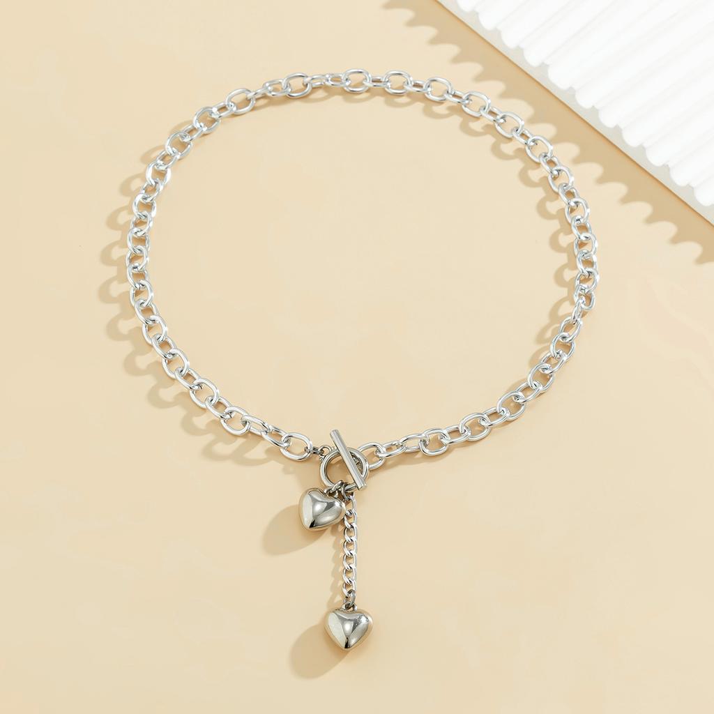 Персонализированная подвеска в виде сердца в стиле хип-хоп с бриллиантами на ключицу, брелок с пряжкой OT, ожерелье для путешествий, сувенир для женщин, ожерелья для поездок на работу