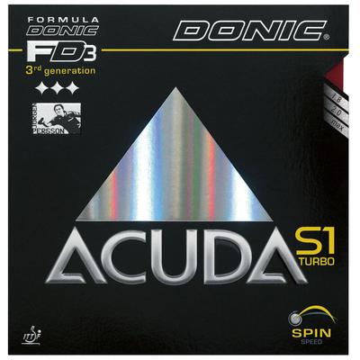DONIC Acuda S1 Turbo Накладка для настольного тенниса AL062, Черная, 2.0мм,