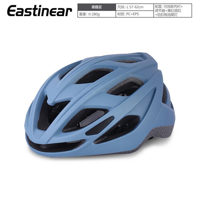 Ventilated Cycling Helmet Road Bike Riders Unisex Adult Half With LED Rear Light PC Shell