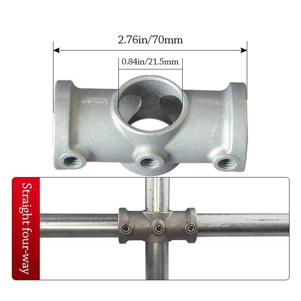 1\2''/3\4" Pipe Fitting Connector Aluminum Alloy Steel Circular Pipe Connector Steel Tube Shelf