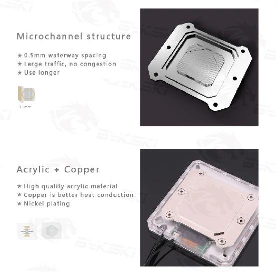 Bykski for AMD RYZEN3000 RyzenAM3/AM3+/AM4 1950X TR4 X399 X570 CPU Water Block Fan Cooling Copper Radiator Water Cooler Cooling