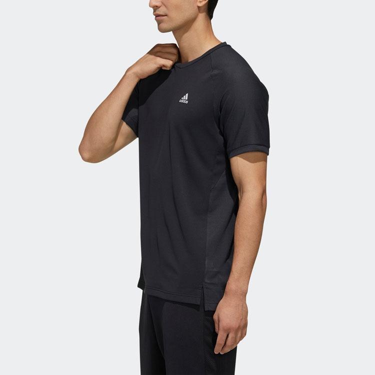 Adidas T Shirts Men's Black Crew Neck Moderate Straight Fit FK1418