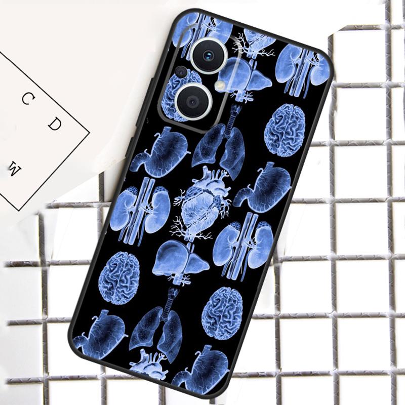 Медицинские человеческие органы Мозг Для OPPO Reno 14 12 11 10 13 Pro 8T 11F 12F 13F 14F 7 8 Lite OPPO Find X9 X8 X6 X5 Pro Чехол