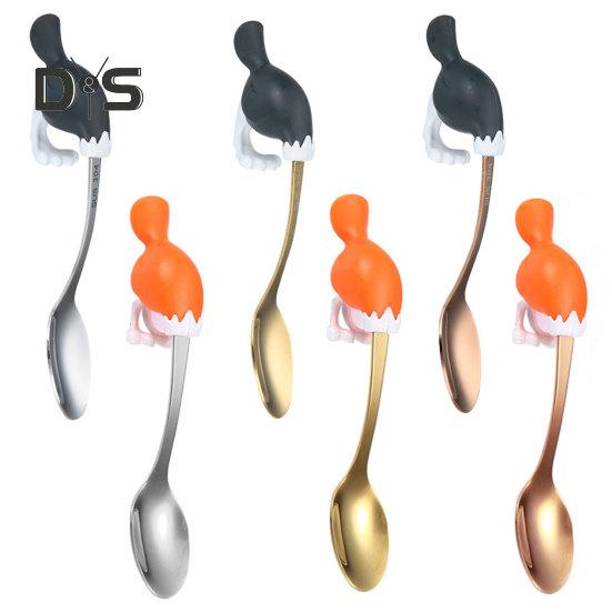 2 шт. ложки для смешивания с яркой отделкой, удобная ручка, прочные ложки для перемешивания кофе, чая из нержавеющей стали