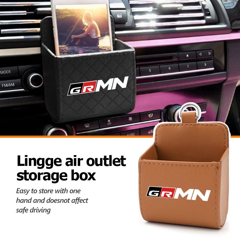 For Toyota Car Air Outlet Storage Box Phone Lipstick Lighter Organizer Crown Yaris Corolla Prius Auris CHR Avalon GR Camry