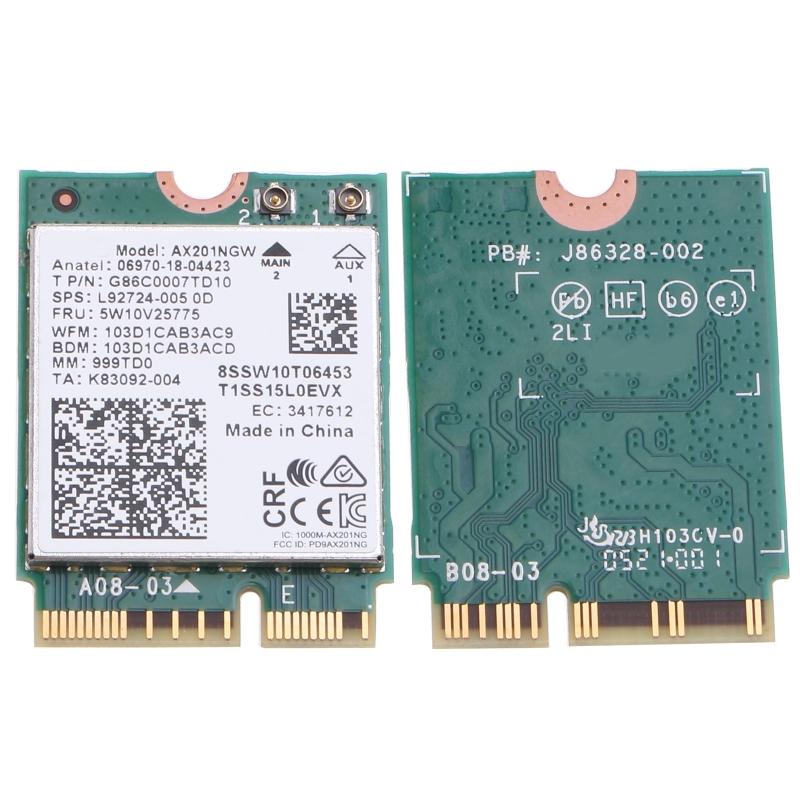 WiFi Desktop Kit AX201NGW Pands WiFi 2.4GHz/5GHz  5.0  Band Includes RF Cable High Gains Antennas and Brackets