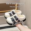 Водонепроницаемые хлопковые тапочки для детей из ЭВА - Теплые, Ретро, Для дома/Улицы