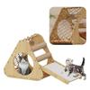 Треугольная подставка для кошек и кошек Cat Cat Claw Cat Rest включает в себя двухстороннюю деревянную сосну Компактная конструкция Башня, Башня, деревянная, Площадь, Башня, Заточка,