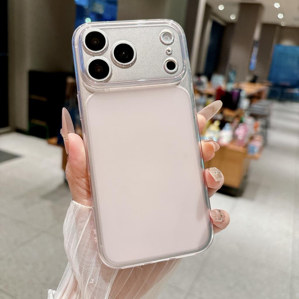 Простой и прозрачный большой окно для чехла мобильного телефона Apple iPhone17Promax 16/15/14/13/12 мягкий 11