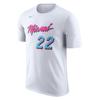 X NBA Miami Heat SS25 2024/25 City Edition Crew Neck Fashion Soft Sports Short Sleeve T-Shirt Men T-Shirt White IB5348-100