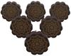 IBA Indianbeautifulart Brown Engraved Knobs Pack of 10 Wooden Wardrobe Door Knobs Drawer