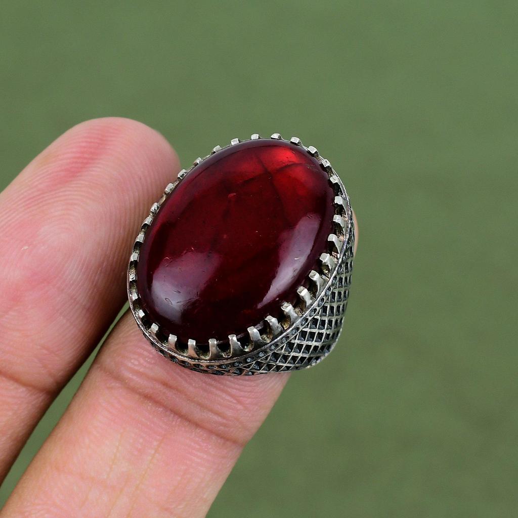 Red Fire Labradorite Ring 925 Sterling Silver Ring Gemstone Handmade Ring Antique Jewelry Decent Ring Gifts For Women Available In Ring Size