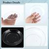 200 Pieces Disposable Clear Plastic Plates For Wedding 5 Inch Round Small Plate Trays For Party Weddings For Catering Hotel Dessert BBQ Picnic