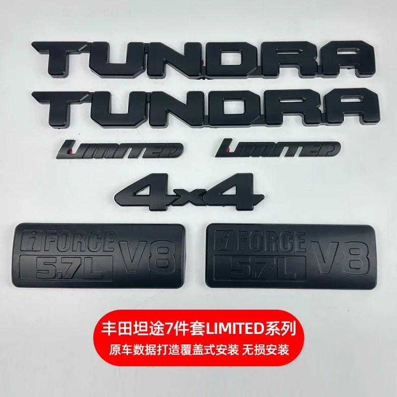 Matte Black Overlay Car Sticker for Toyota TUNDRA Pickup 4X4 SR5 V8 Modified Limited Edition Logo Cover