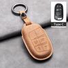 Leather Car Key Case Cover Shell For Jeep Chrysler 300 200 Dodge Charger Grand Cherokee Wrangler Compass Renegade For Fiat 500X