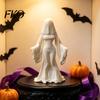 Halloween Room Decorations Ghost Bride Statue, Vintage Headless Bridal Sculpture with Veil Mermaid Gown, Gothic Home Decor Matte White DIY Unpainted