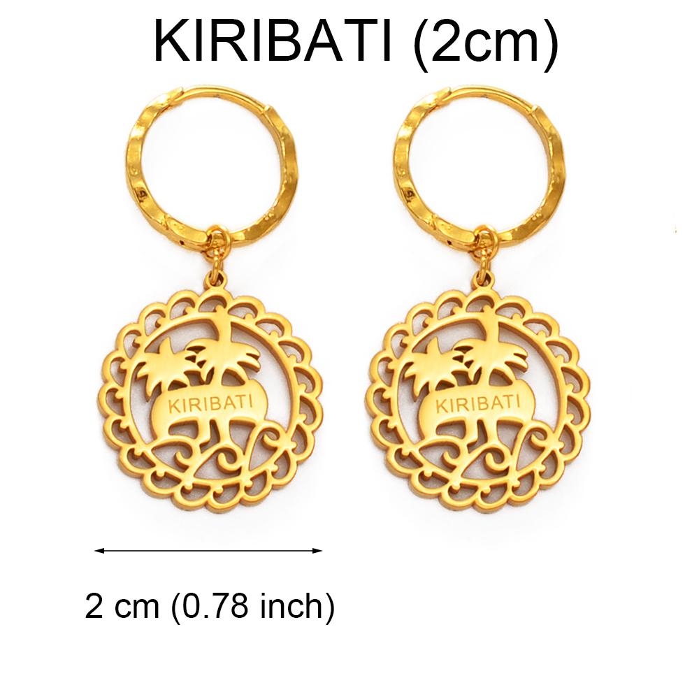 Anniyo Kiribati/Guam/Chuuk/Kwajalein/Hawaii/Pohnpei/Marshall Earrings Women Girl Gold Color Jewelry Coconut Tree Earring #200506