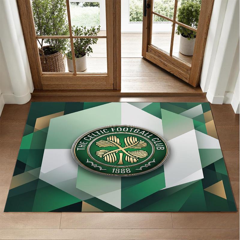 Celtic FC Design Crystal Velvet Rug Soft Decorative Mat for Bedroom Entrance