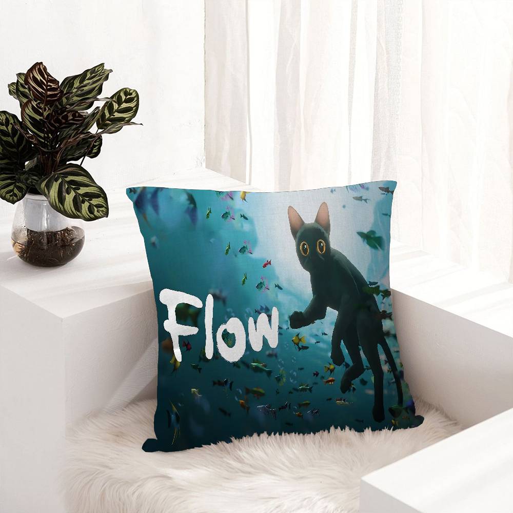 Movie F-Flow Cat Cushion Cover Car Throw Pillow Case For Sofa Car Christmas Gift 40X40Cm 45X45Cm