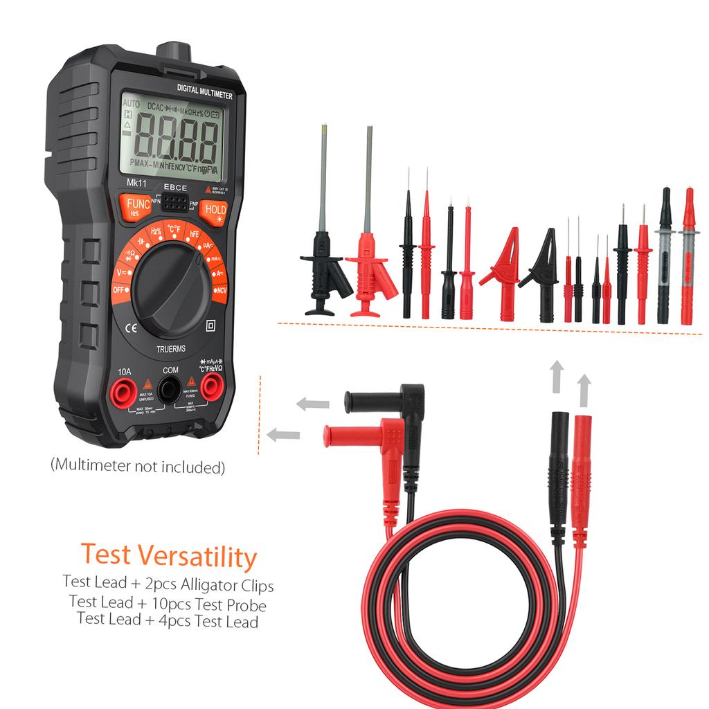 MK30, 21 шт., наборы электронных тестовых проводов, мультиметровый провод с зажимами типа «крокодил», сменные наконечники щупов