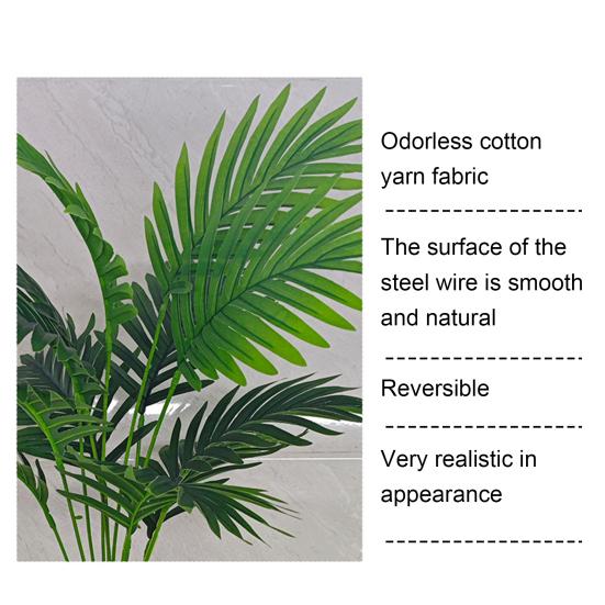 Искусственная пальма арека Поддельное тропическое пальмовое дерево Устойчивое к УФ-лучам Искусственное зеленое растение для воскресной цветочной композиции Гавайская луау Вечеринка в джунглях на пляже Декор