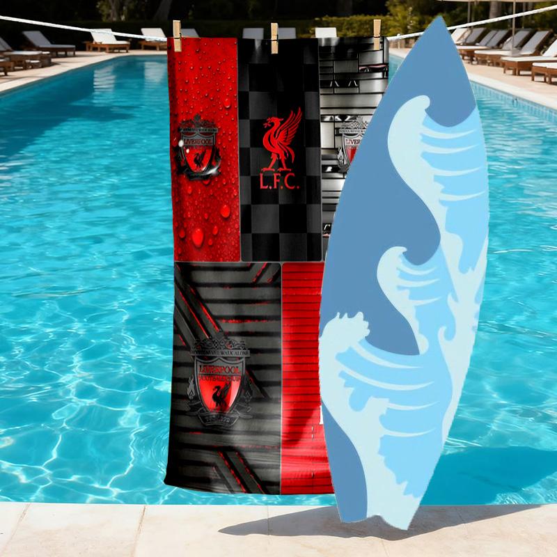 football club.C Print Beach Towel Design, Soft, Lightweight. for Home Bathroom, Spa, Pool, Yoga, Surfing, Camping, Gift for Family, Friend