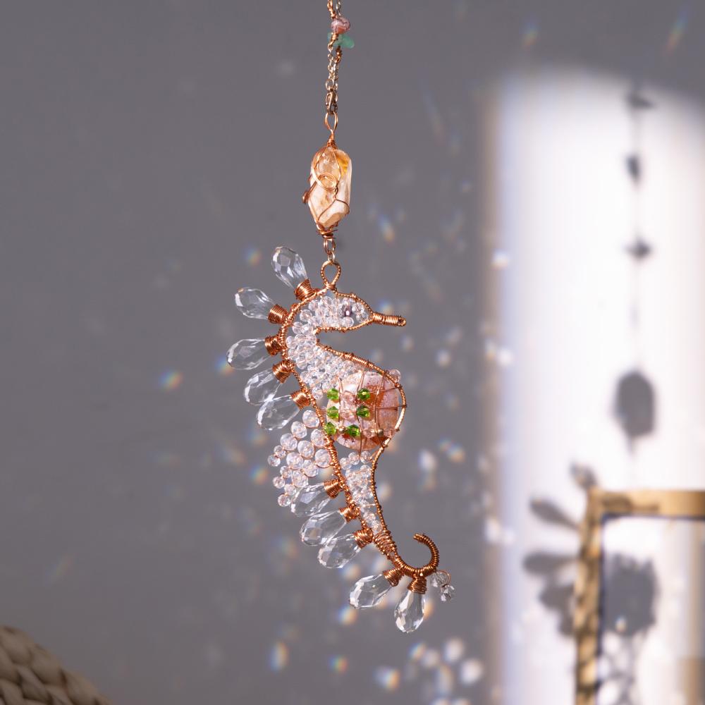 Crystal Wind Chime Suncatcher Bedroom Balcony Patio Sun Moon Prism Pendant Good Home Hanging Prisma Garden Art Decorations