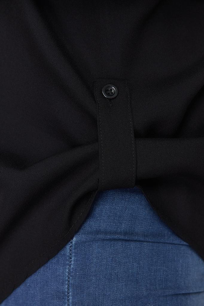 Женская черная рубашка больших размеров