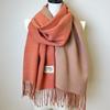 Double-sided Two Colors Scarf Simple Basic Imitation Cashmere Tassel Shawl Autumn Winter Unisex Coldproof Neck Guard Scarf
