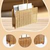 Magazine Rack Display Stand Books Storage Woven Basket Rattan Vinyl Album Organizer Standing