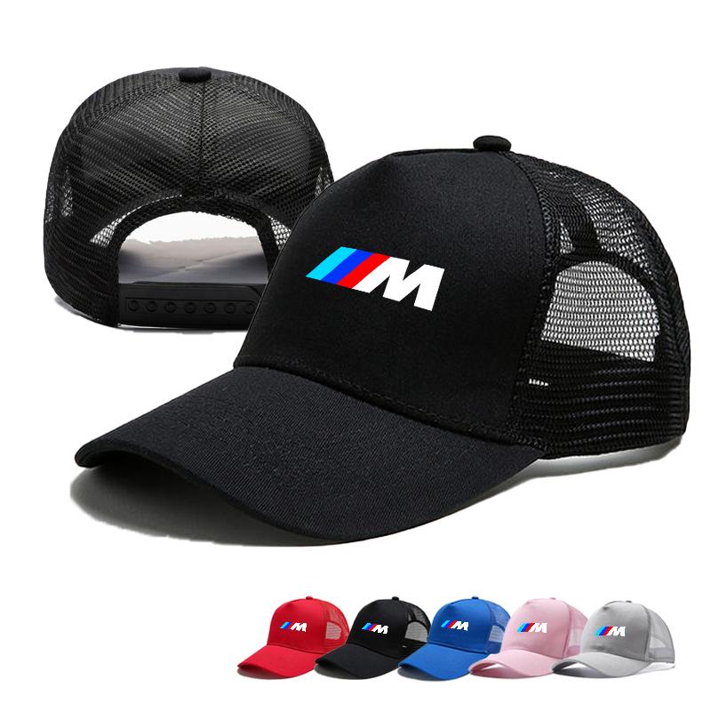 BBIG5 Pure Cotton BMW M Car Logo Fashion Baseball Cap Outdoor Breathable Mesh Hat Men's and Women's Game Summer Sunscreen Accessories