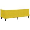 L shaped bed frame with headboard yellow 80 cm x 200 cm velvet