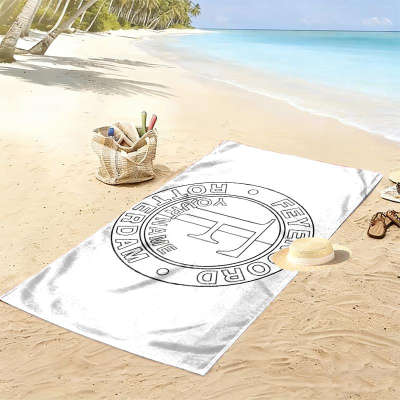 Custom Name,Feyenoord Print Beach Towel, Large Soft Quick Dry Towel for Beach Camping Swimming