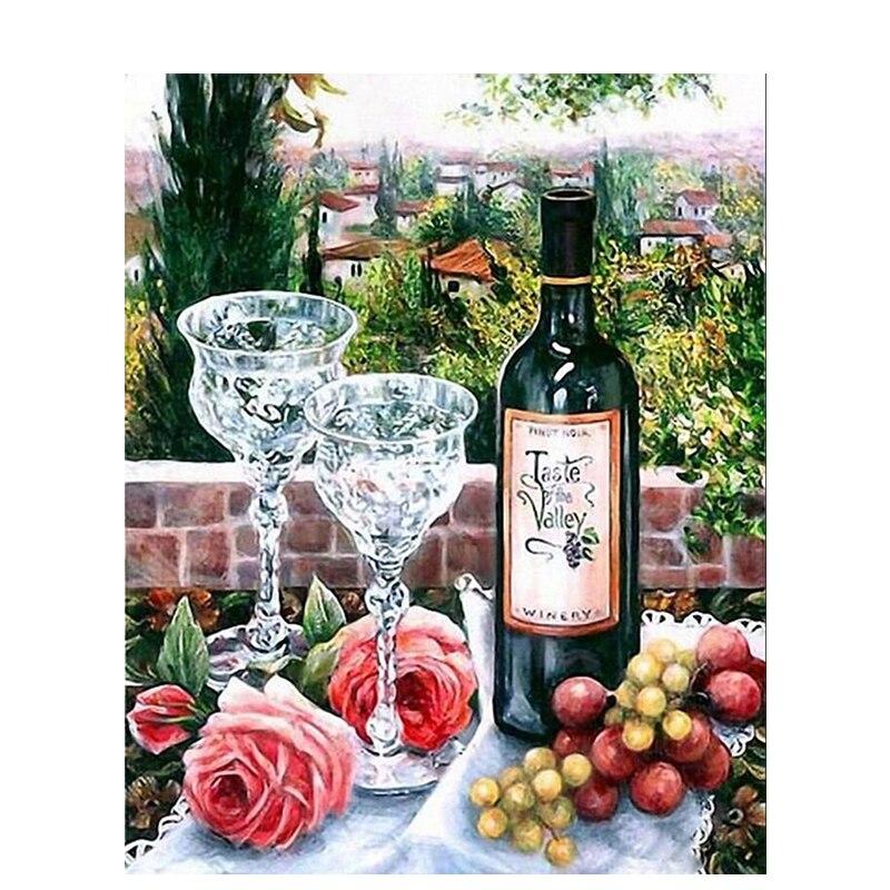 5D Diamond Painting Cross Stitch Crafts Kits Diy Diamond Mosaic Painting Wine Glass Home Decor Wall Art For Kids