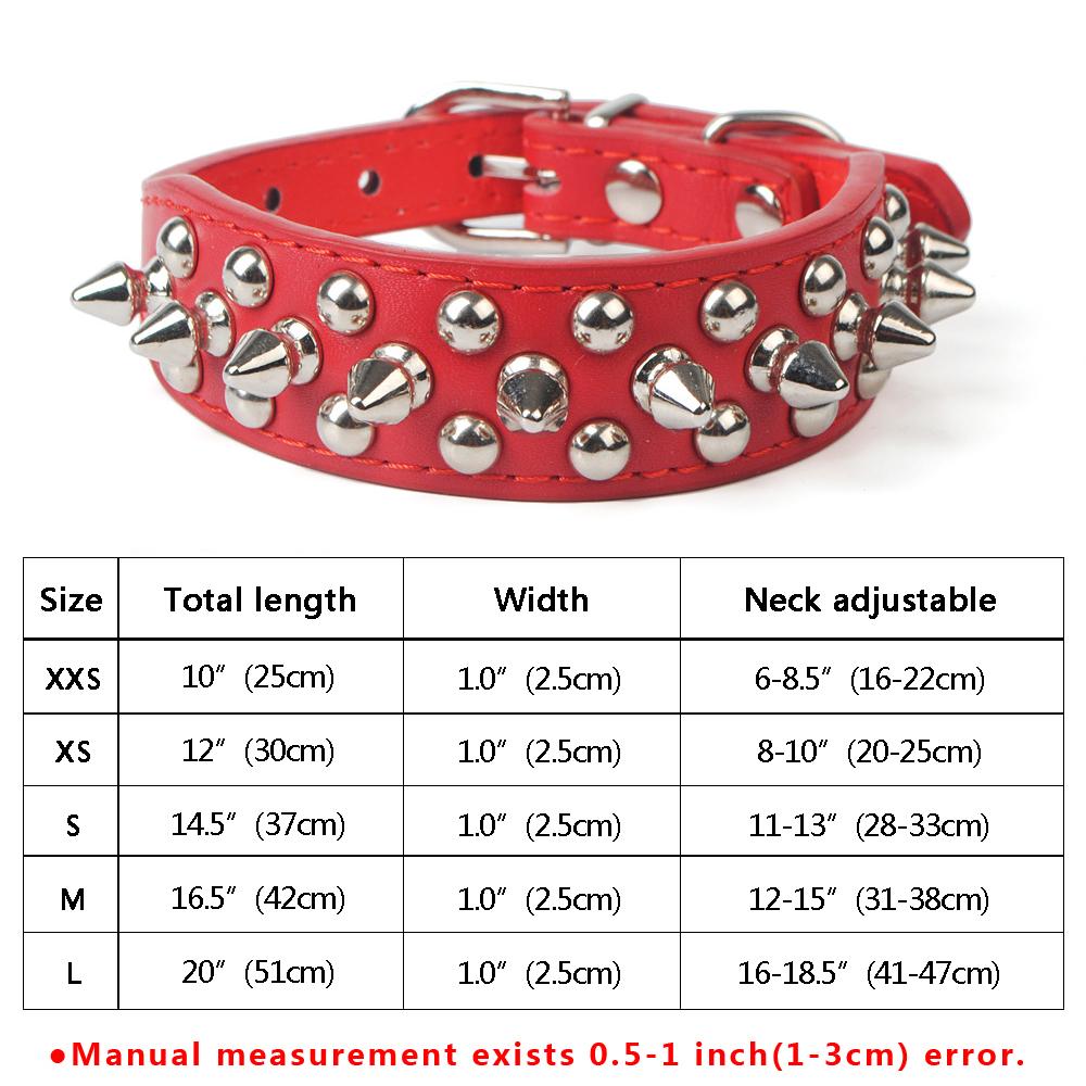 1 ряд шипованных кожаный ошейник для собак и кошек с шипами для щенков и котят, ошейники для домашних животных для маленьких и средних собак, товары для чихуахуа-йорков