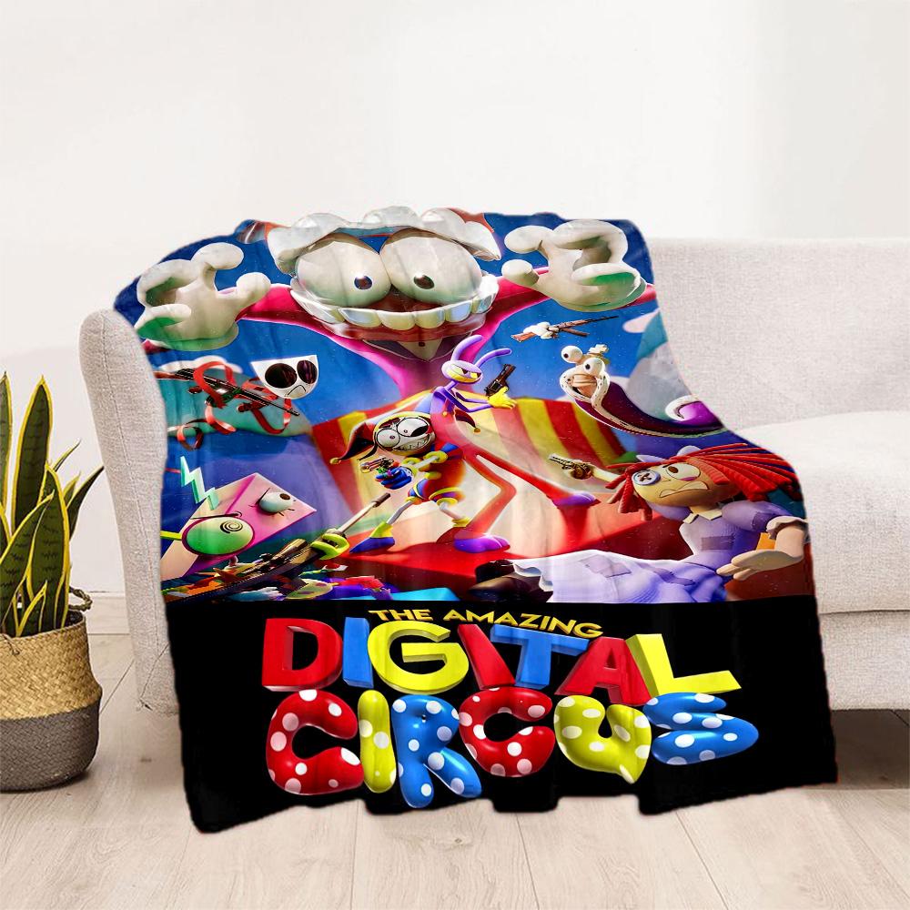 Digital Circus Blanket Durable Comfort Suitable For Seaside Sofa Chair Four Seasons Multipurpose Playful Design Perfect Gift For Relatives And Friends