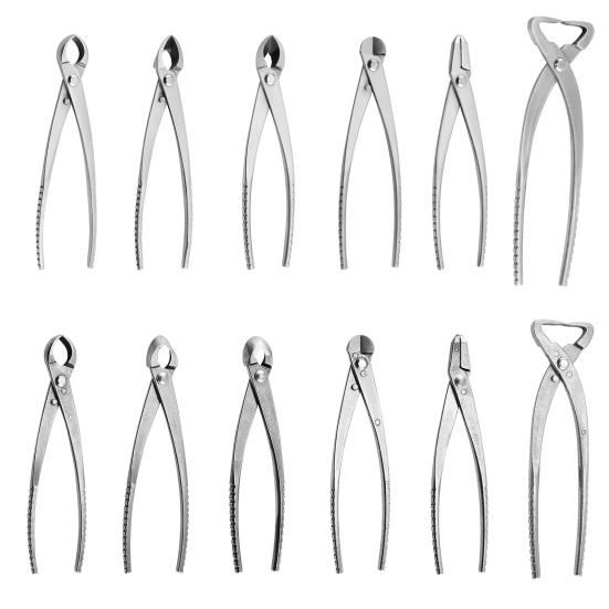 Инструмент для бонсай из нержавеющей стали Вогнутый резак Резак для почек Кусачки для проволоки Плоскогубцы для джина Расщепитель ствола Ножницы для бонсай Сверхпрочный инструмент для обрезки и ухода за садом