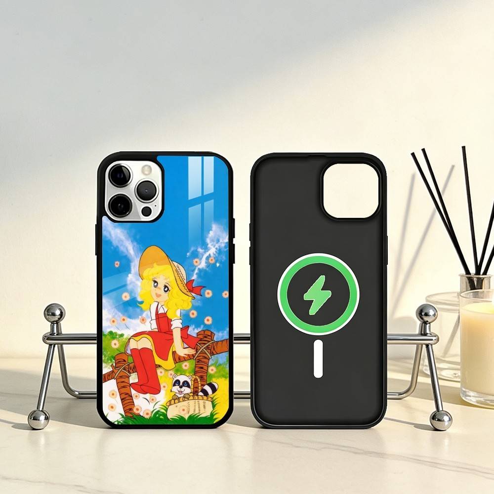 Чехол для телефона Anime Candy Candy для iPhone 17, 16, 15, 14, 13, 12, 11 Plus, Pro Max, Магнитный, Для Magsafe, Беспроводная зарядка