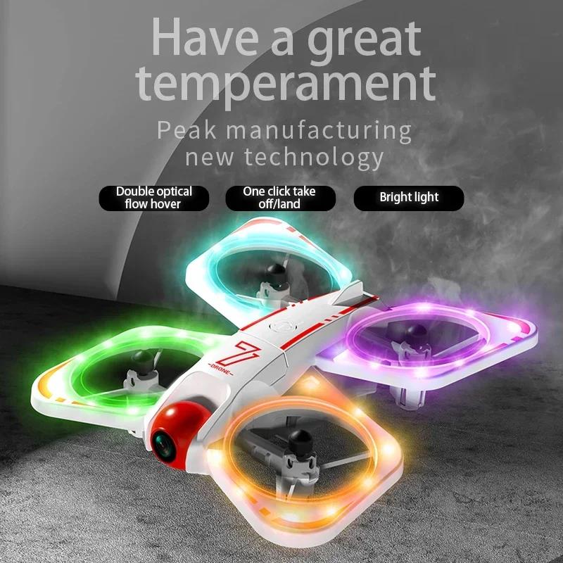 Non-Toxic Cz07 Uav Dazzling Lighting Night Drone Toy 4K Hd Dual-Camera Drone Aerial Pography Aircraft Stunt Rc Toys Children'S Day Gift