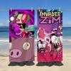 Мультяшное полотенце I-Invader Zim, смешное, быстросохнущее, мягкое, для йоги, плавания, фитнеса, альпинизма, большое пляжное полотенце