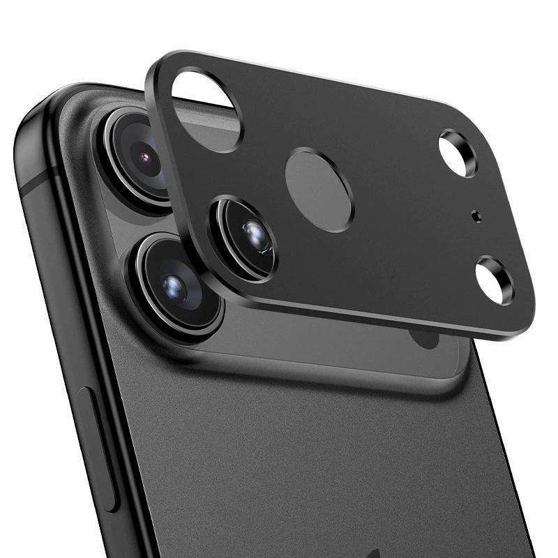 Metal Camera Bezel Sticker Cover For iPhone 17 Pro Max 17Pro Aluminum Alloy Hollow Anti-Shatter Camera Lens Protector Film