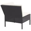 8 Piece Garden Lounge Set with Cushions Poly Rattan Black