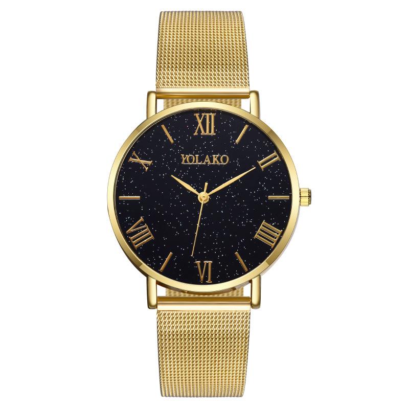 Звездное небо Римский узор, мужские часы, кварцевые часы, Милан с сетчатым ремешком обработка на заказ