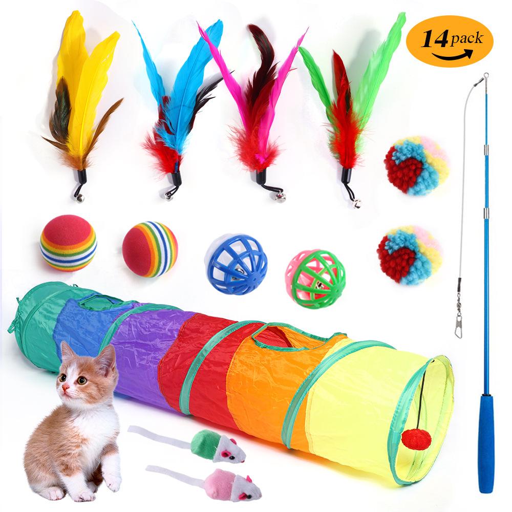 Набор игрушек для кошек «Трансграничный»: Интерактивный тизер, плюшевая мышь и звуковые игрушки