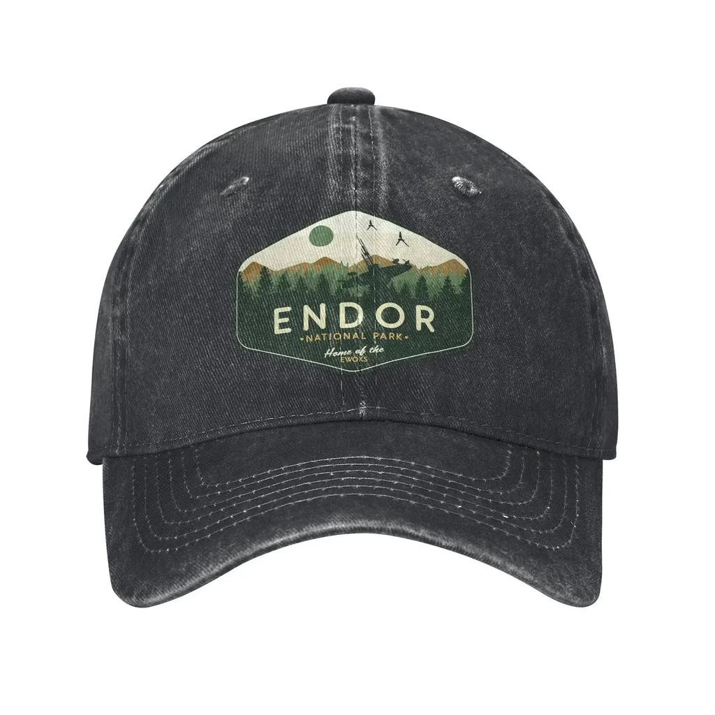 Retro Endor National Park Home of the Ewoks Baseball Caps Unisex Women Distressed Washed Headwear Travel Unstructured Soft Caps Hat