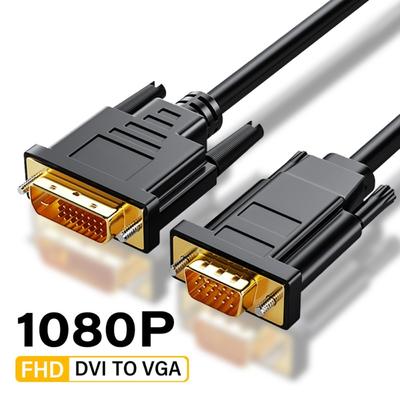 DVI 24+1 Dvi на VGA Кабель-адаптер Dvi Кабели в Vga Конвертер Для Ноутбука/Настольного Компьютера/Проектора/HDTV