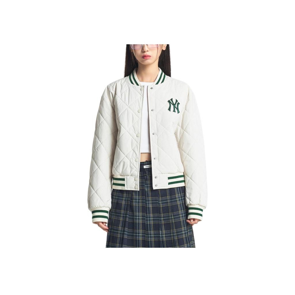 Новая куртка MLB Varsity New York Yankees Женская Темно-кремовая 3FPDV0146-50CRD