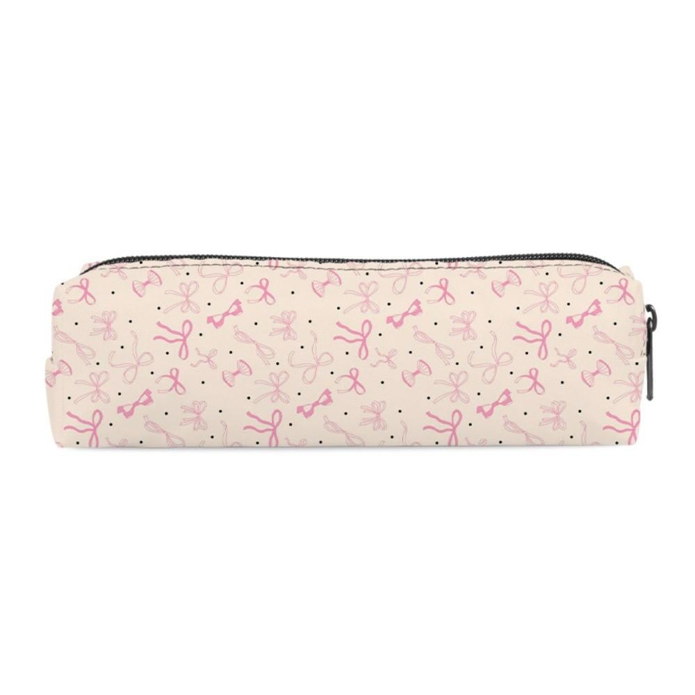 Portable Bowknot Pen Bag Zipper Closure Pencil Pouch New Pencil Case School Supplies